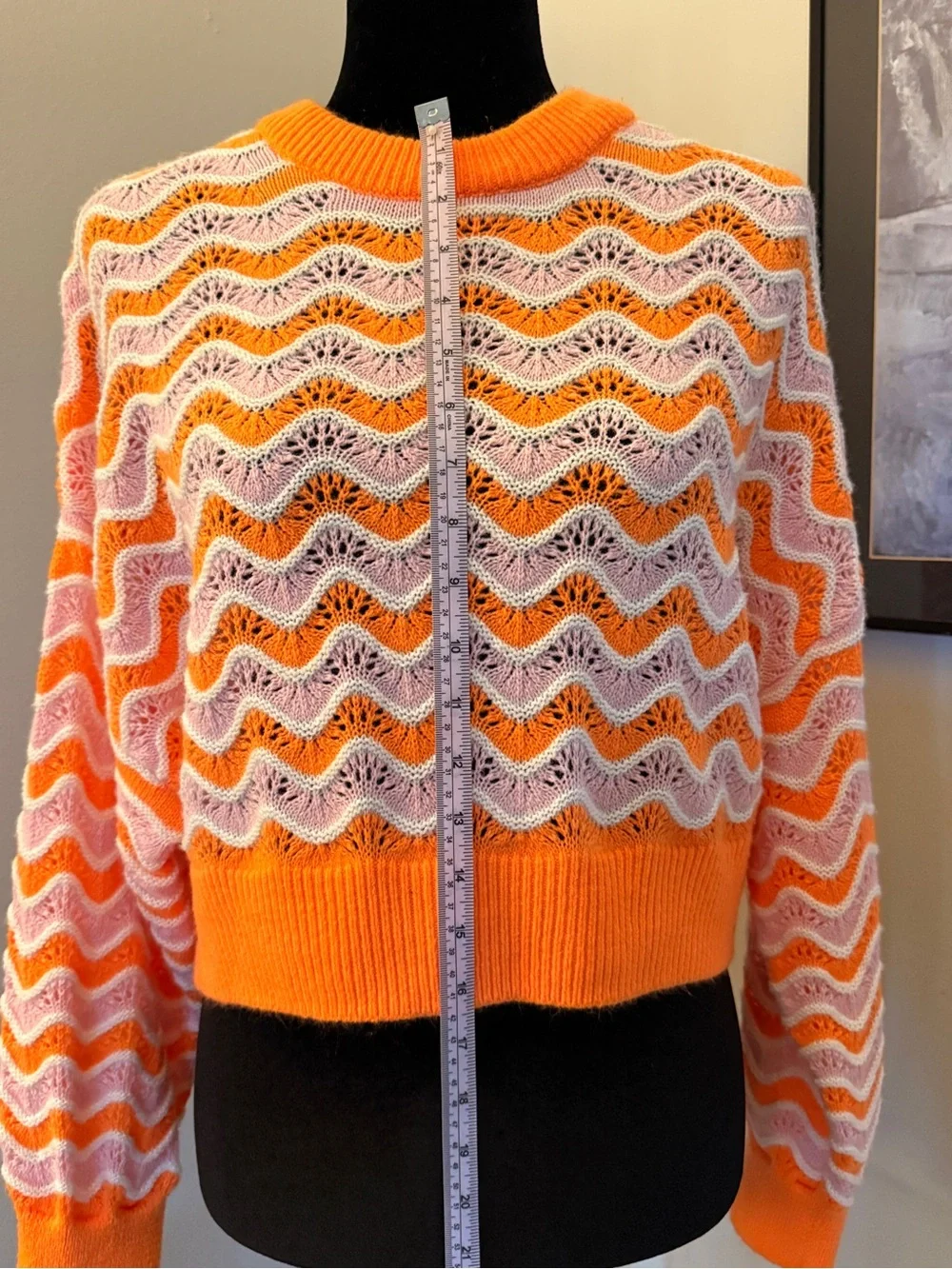 Super Soft Divide zig zag knit sweater